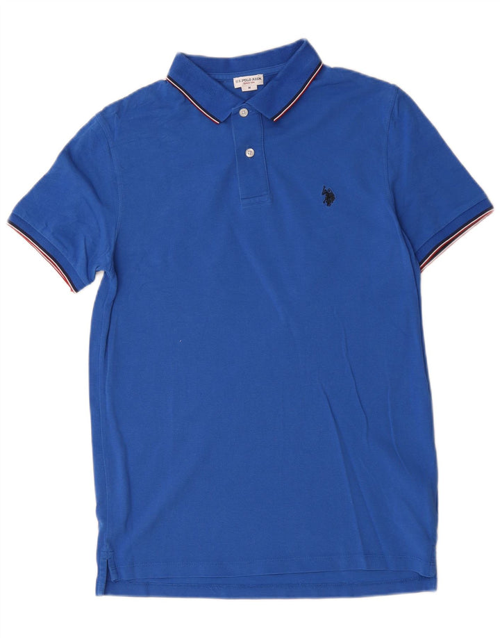 U.S. Polo Assn. Herren-Poloshirt aus mittelblauer Baumwolle