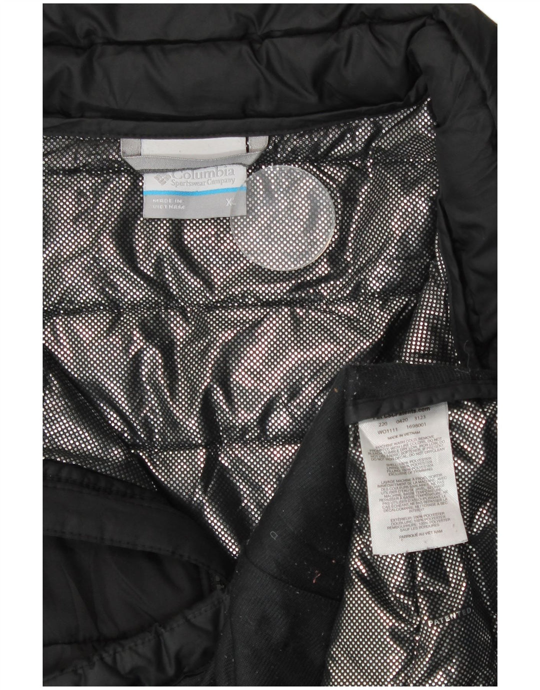 Columbia Herren Wattierte Jacke UK 42 XL Schwarz Polyester