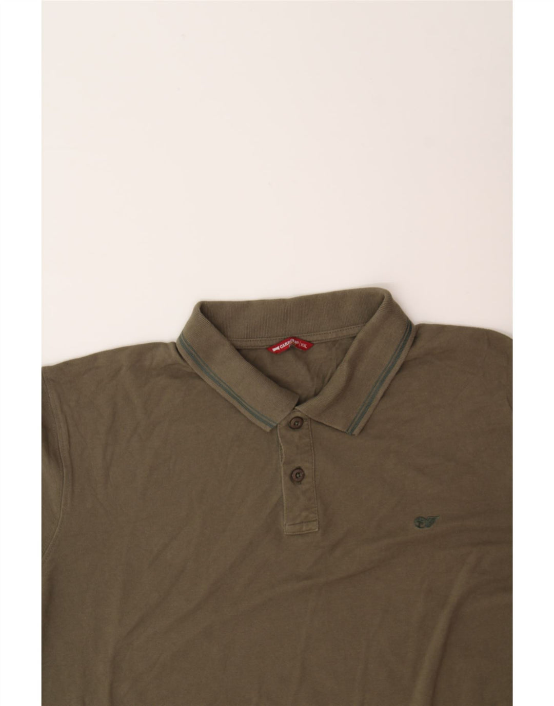 CARRERA Mens Polo Shirt 2XL Khaki Cotton Vintage Carrera and Second-Hand Carrera from Messina Hembry 