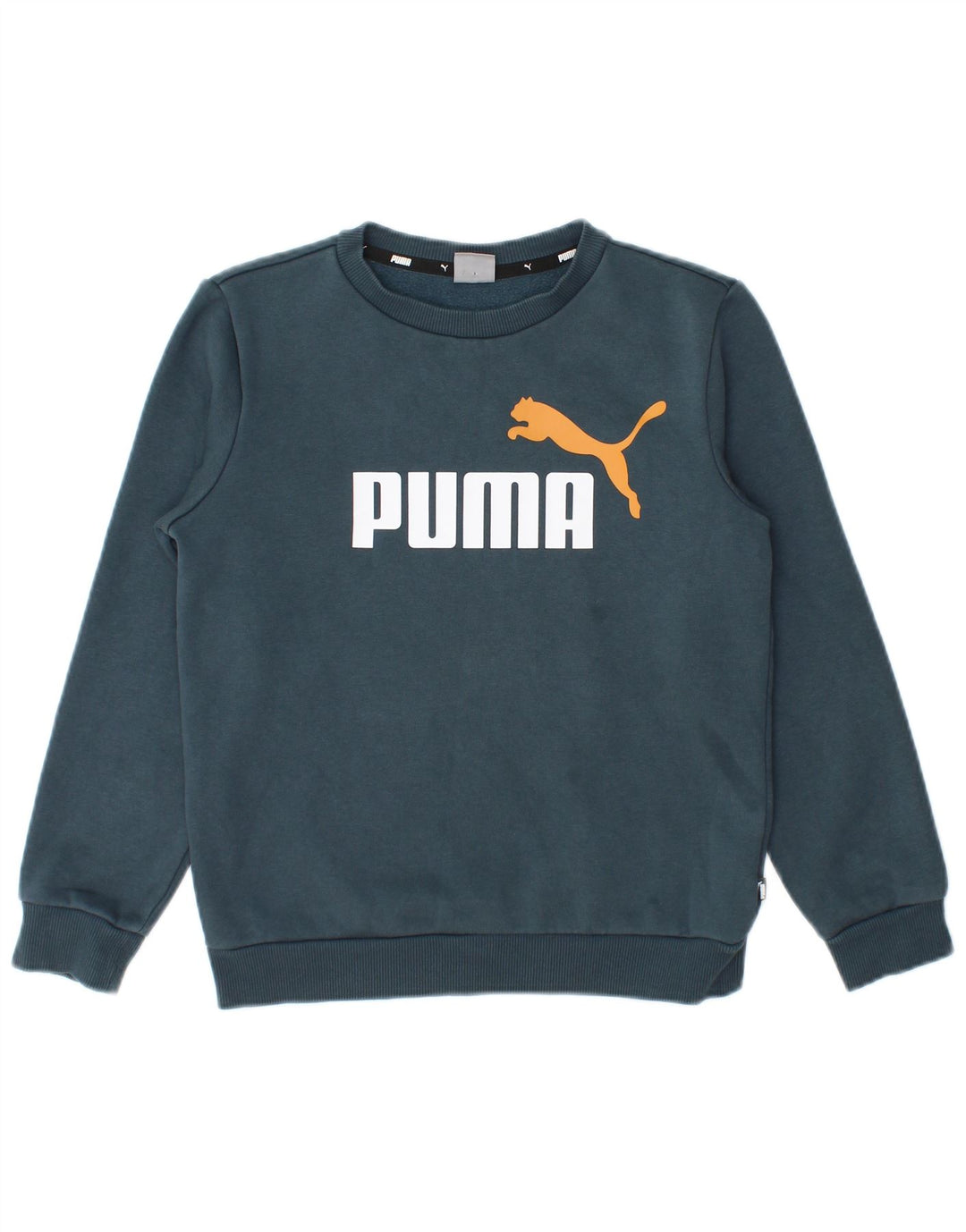 Puma Jungen Grafik-Sweatshirt-Pullover 11–12 Jahre, blaue Baumwolle
