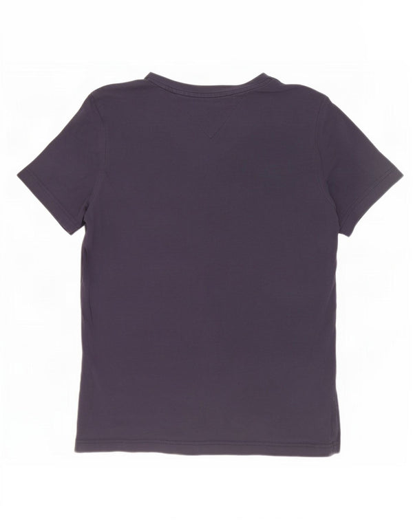Tommy Hilfiger Womens T-Shirt Top UK 14 Large Navy Blue Cotton