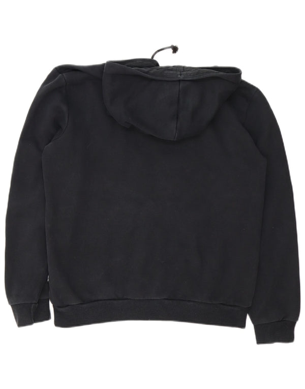 Puma Womens Graphic Hoodie Pullover UK 16 Große schwarze Baumwolle