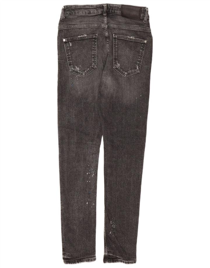 ZARA Womens Distressed Skinny Jeans EU 38 Medium W30 L29 Grey