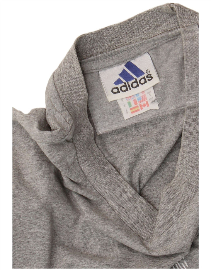 ADIDAS Herren Grafik T-Shirt Top Small Grau Baumwolle