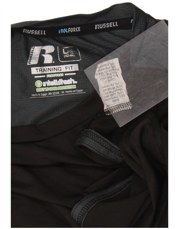 Russell Athletic Herren-Trainings-T-Shirt-Oberteil UK 42/44 Large Schwarz Polyester