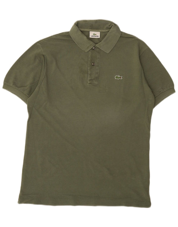 Lacoste Herren-Poloshirt, Größe 4, mittlere Khaki-Baumwolle