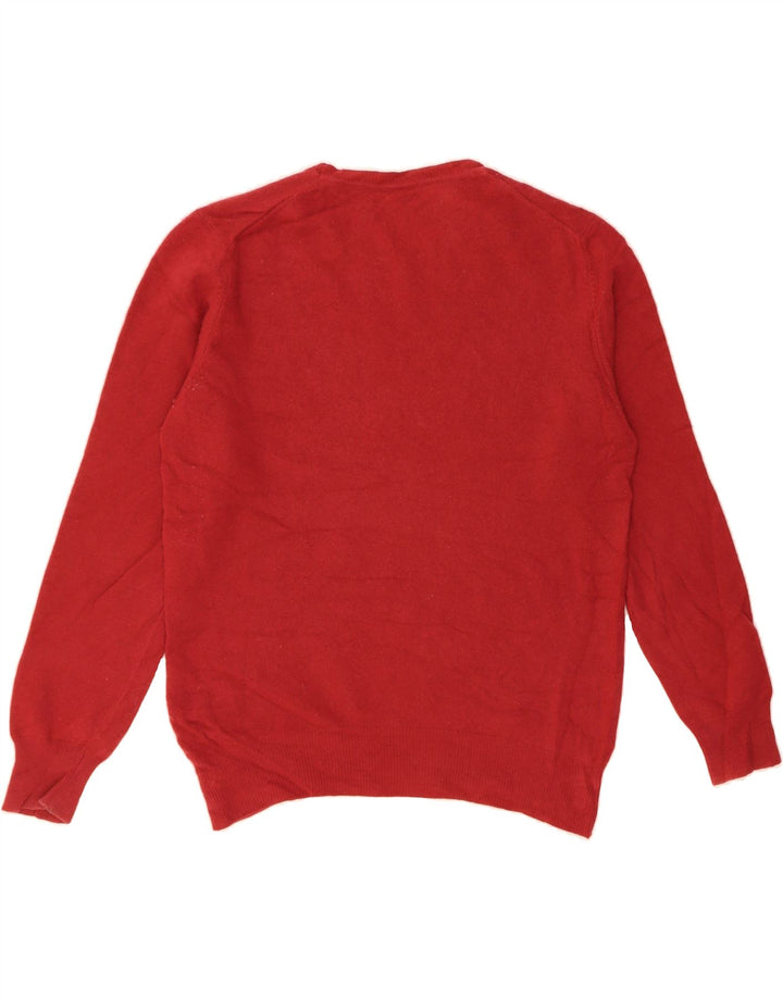 BENETTON Womens Crew Neck Jumper Sweater UK 14 Medium Red Vintage Benetton and Second-Hand Benetton from Messina Hembry 