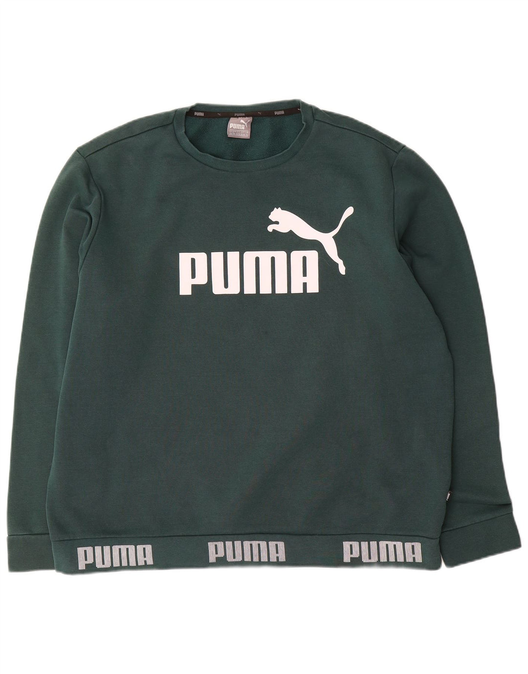 Puma Herren Grafik-Sweatshirt-Pullover XL, grüne Baumwolle