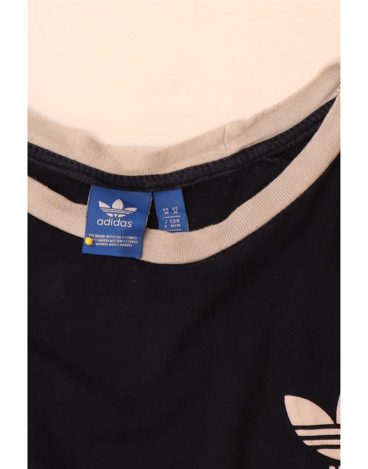 Adidas Herren T-Shirt Top Medium Marineblau Baumwolle