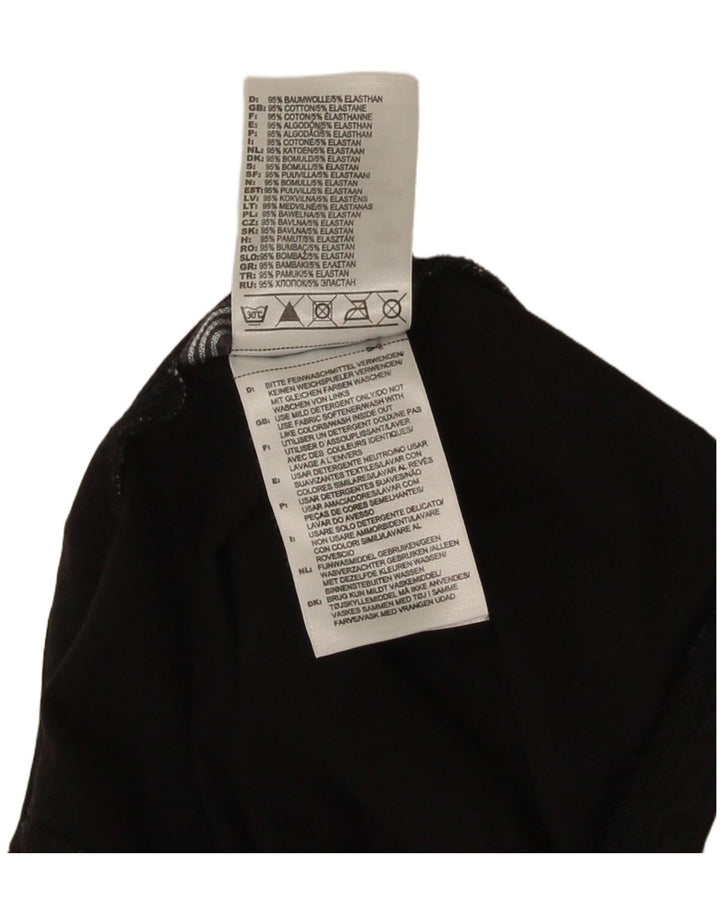 Adidas Damen Weste Top UK 8 Small Schwarz Baumwolle