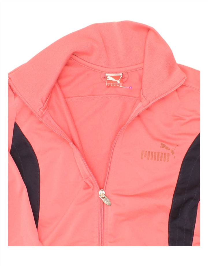 PUMA Womens Tracksuit Top Jacket UK 12 Medium Pink Colourblock Polyester Vintage Puma and Second-Hand Puma from Messina Hembry 