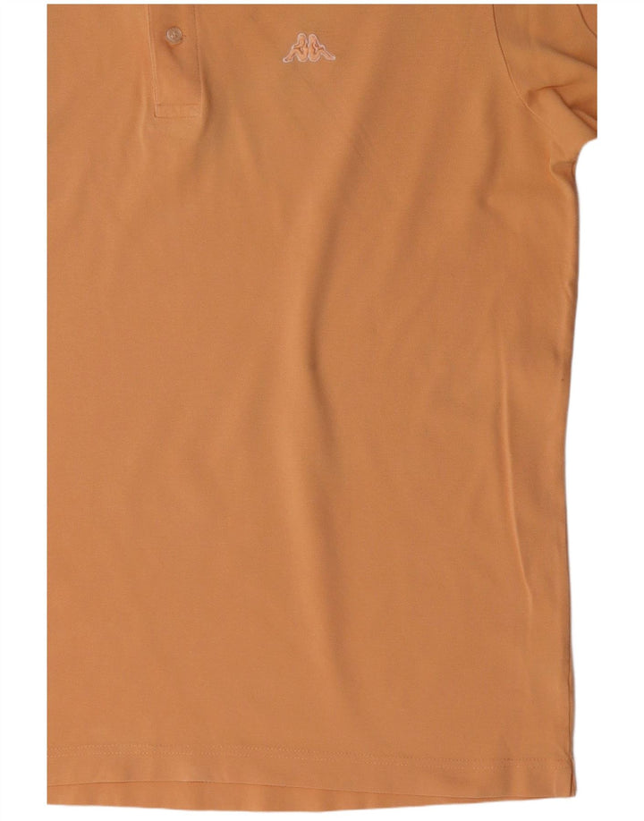 KAPPA Herren-Poloshirt, groß, gelbe Baumwolle