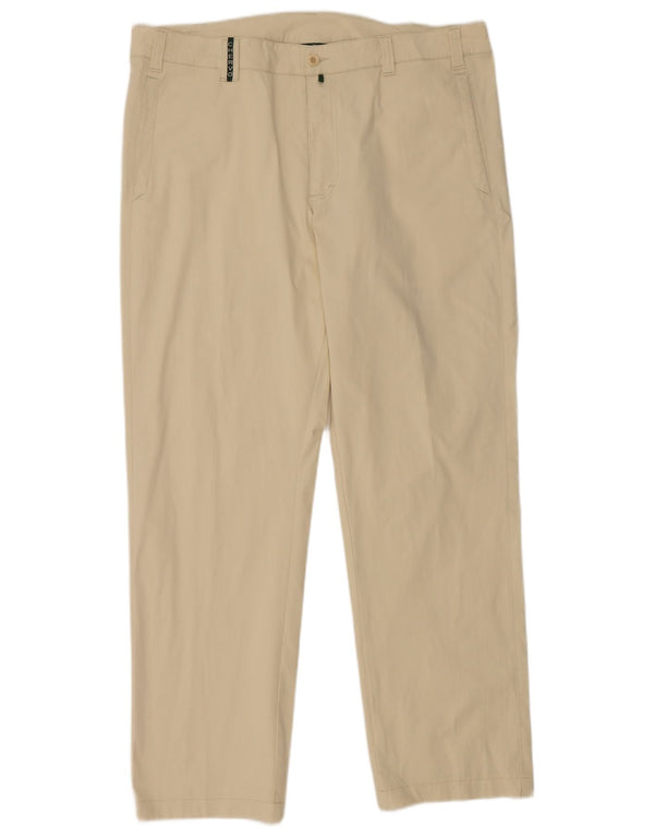 Chervo Herren gerade Chinohose IT 54 2XL W38 L30 Beige Baumwolle