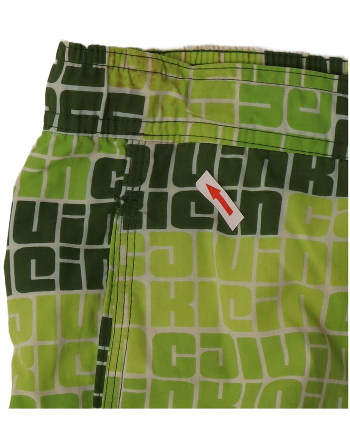 Calvin Klein Herren Badeshorts mit Grafik, groß, grünes Nylon