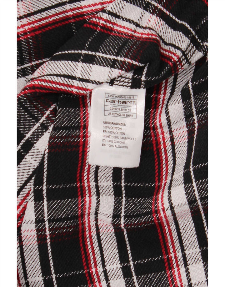 Carhartt Herren Worker Wear Flanellhemd mit normaler Passform, groß, schwarz kariert