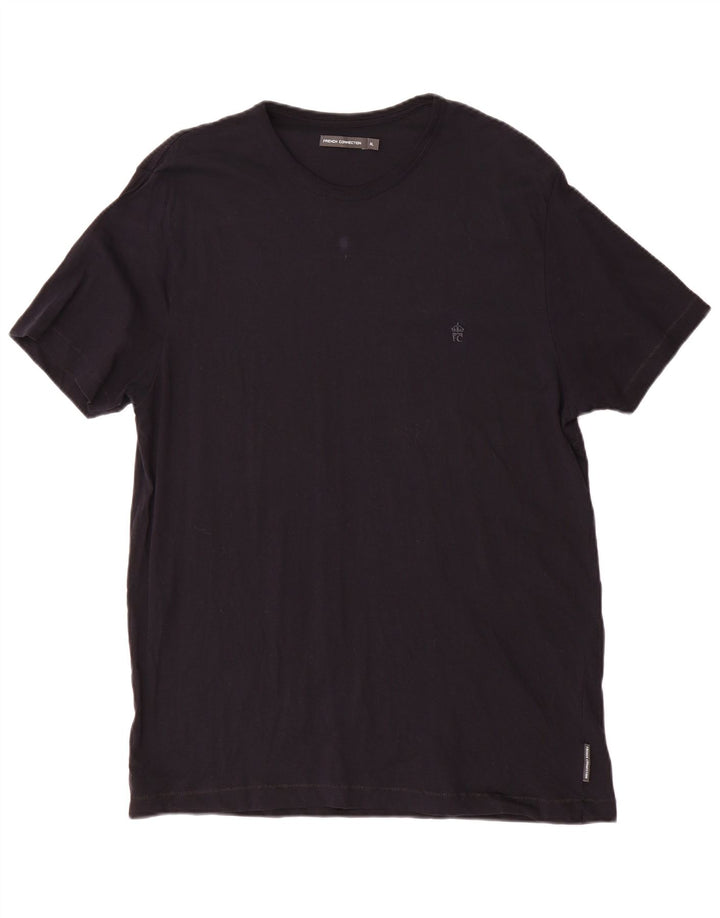 French Connection Herren T-Shirt Top XL Schwarz Baumwolle