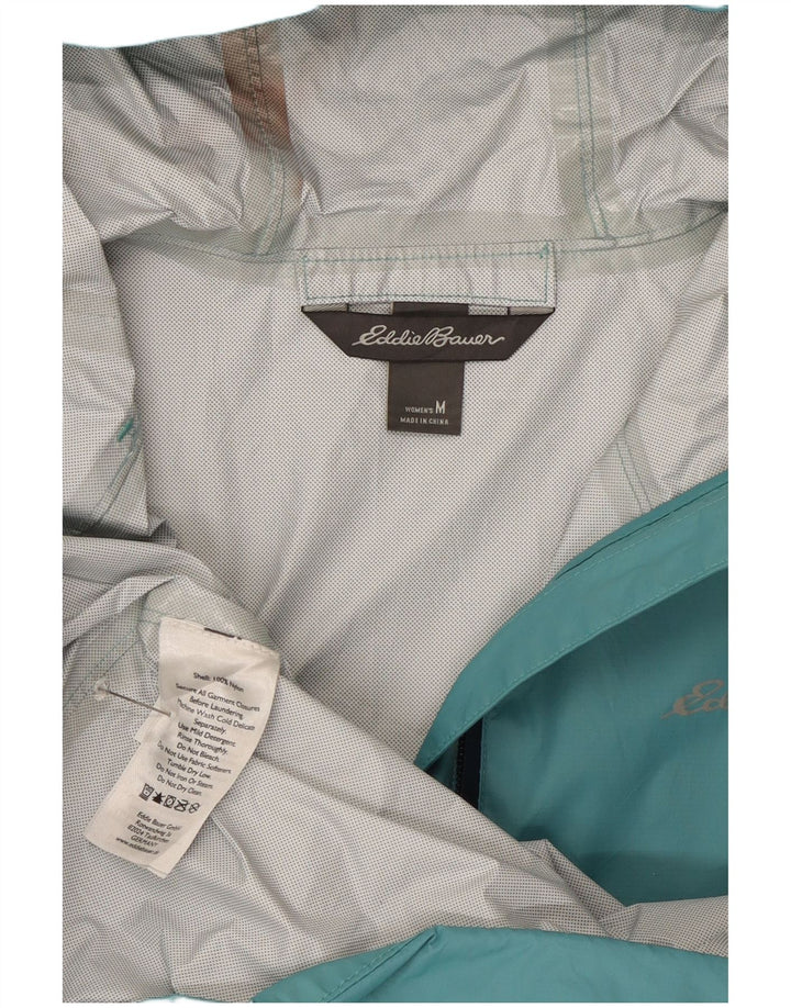 Eddie Bauer Damen-Regenjacke mit Kapuze, UK 14, mittelblaues Nylon
