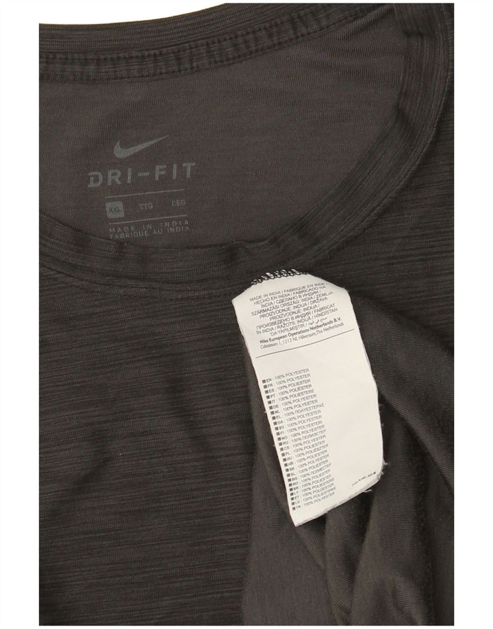 Nike Herren Dri Fit T-Shirt Top 2XL Grau geflecktes Polyester