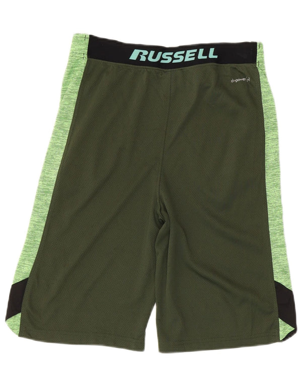 Russell Athletic Sportshorts für Jungen, 14–15 Jahre, XL, Khaki, Farbblock