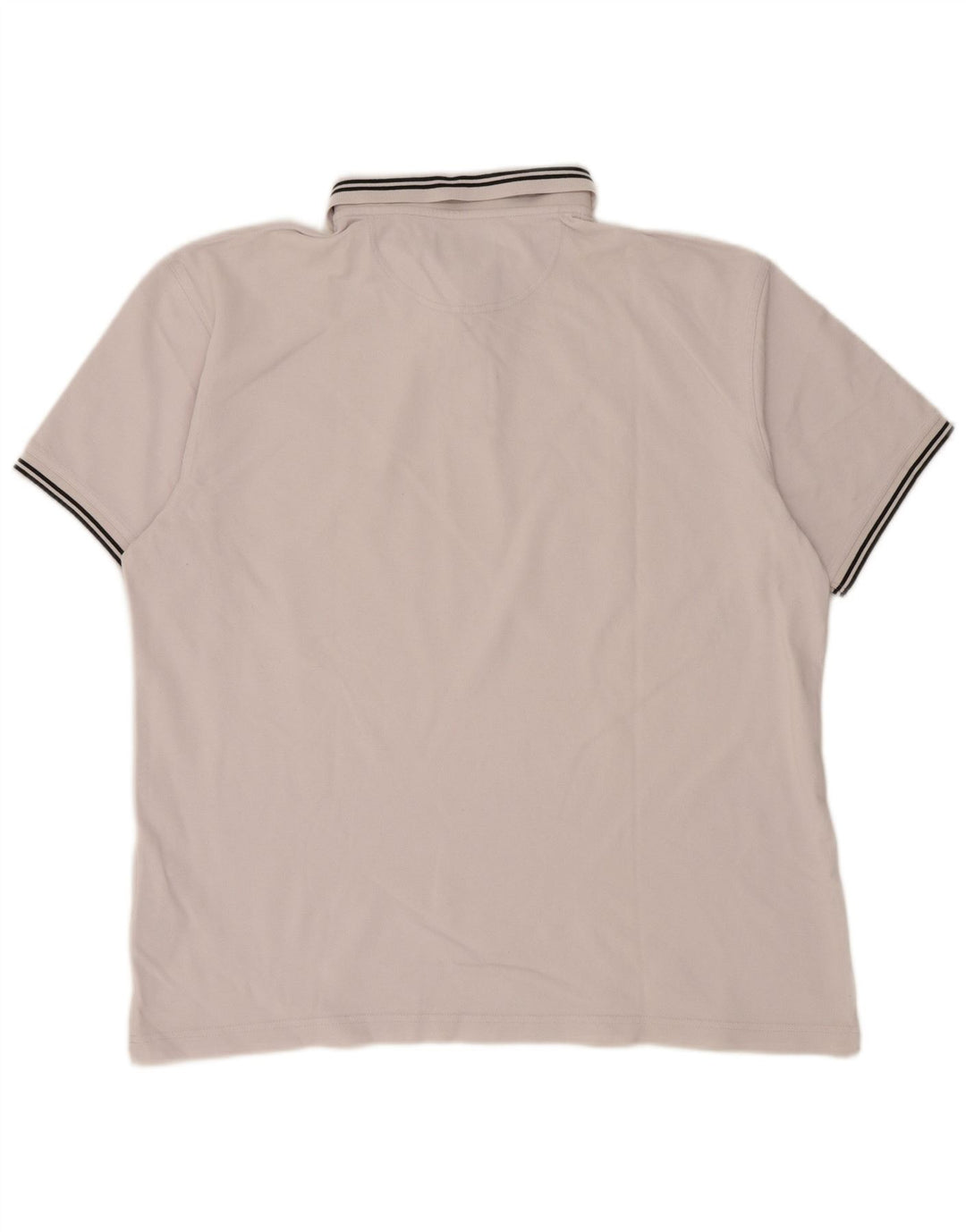 BARBOUR Herren Poloshirt 2XL weiß gestreift aus Baumwolle