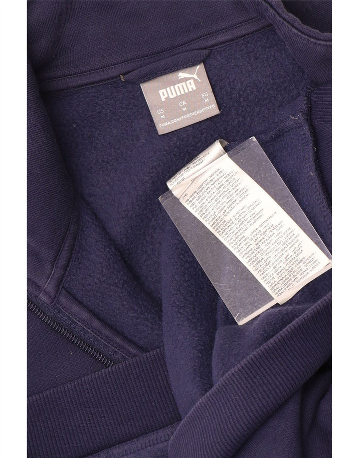 PUMA Herren-Trainingsanzug-Top-Jacke, mittelmarineblaue Baumwolle