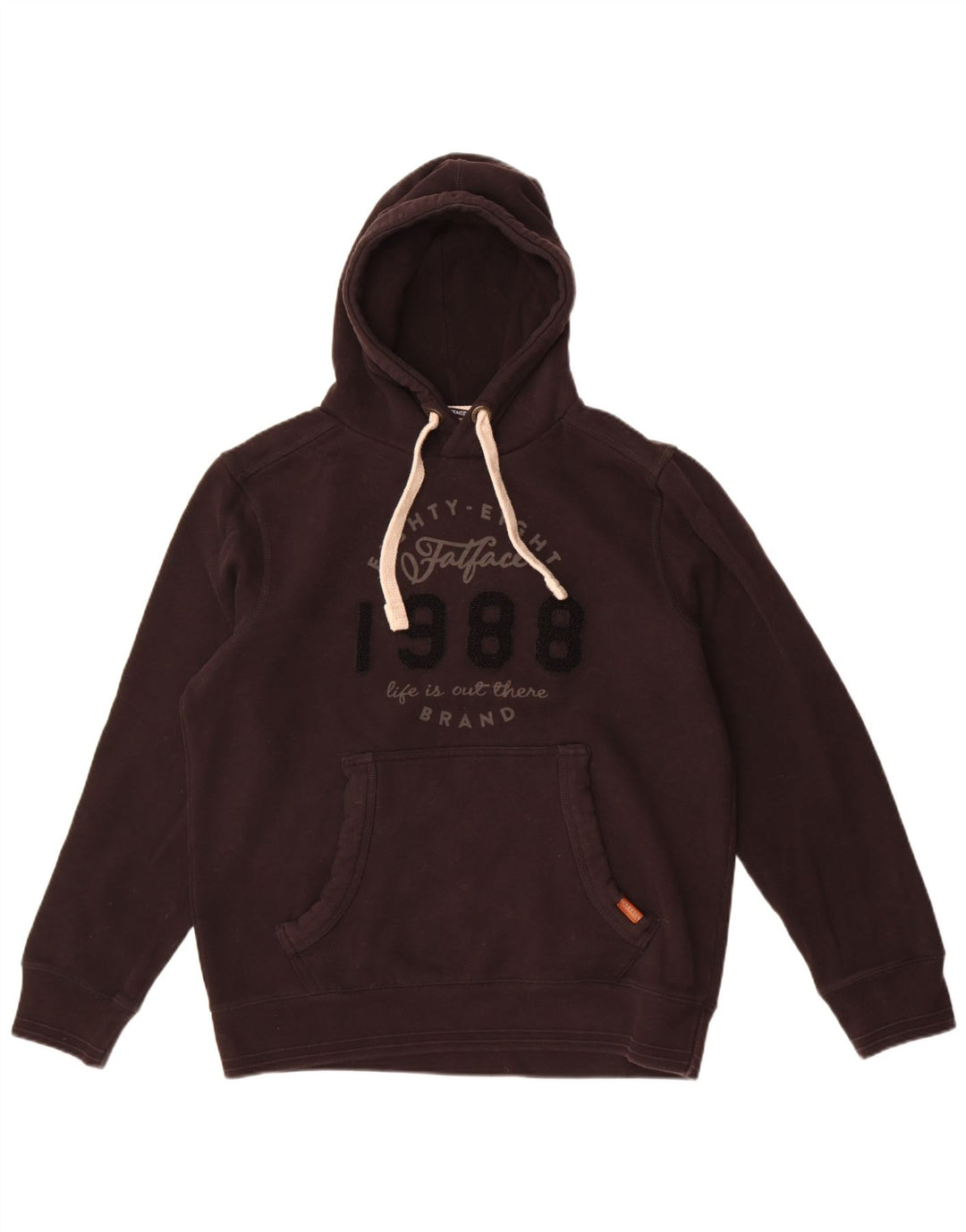 Fat Face Herren Heritage Graphic Kapuzenpullover, groß, aus schwarzer Baumwolle