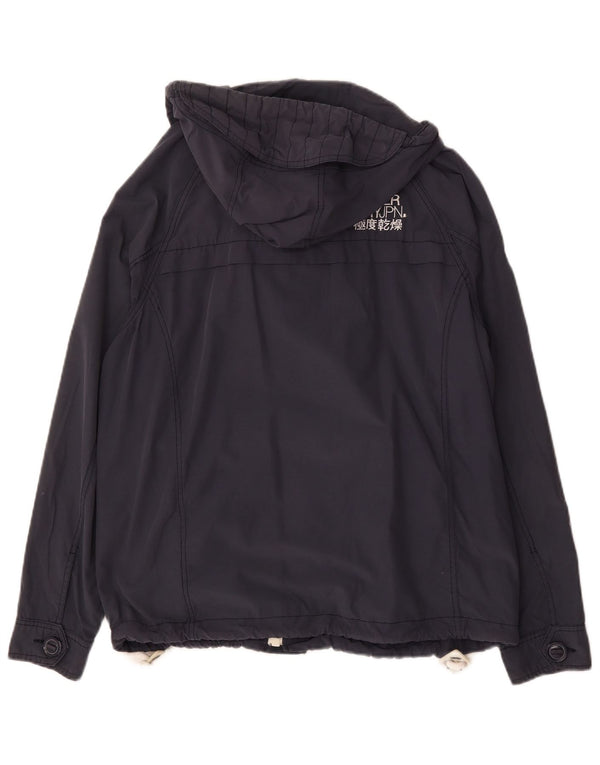 Superdry Herren-Windbreakerjacke mit Kapuze, UK 42, XL, Marineblau, Baumwolle
