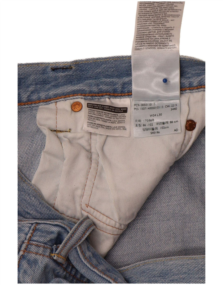 Levi's Herren Straight Jeans W34 L30 Blaue Baumwolle