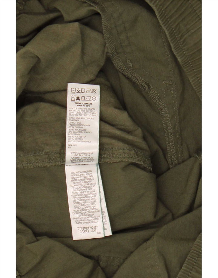 Marks & Spencer Herren-Cargohose, gerade, Größe L, W36, L28, Khaki, Baumwolle