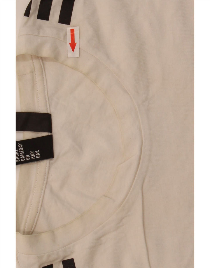 Adidas Herren T-Shirt Top Mittelweiße Baumwolle