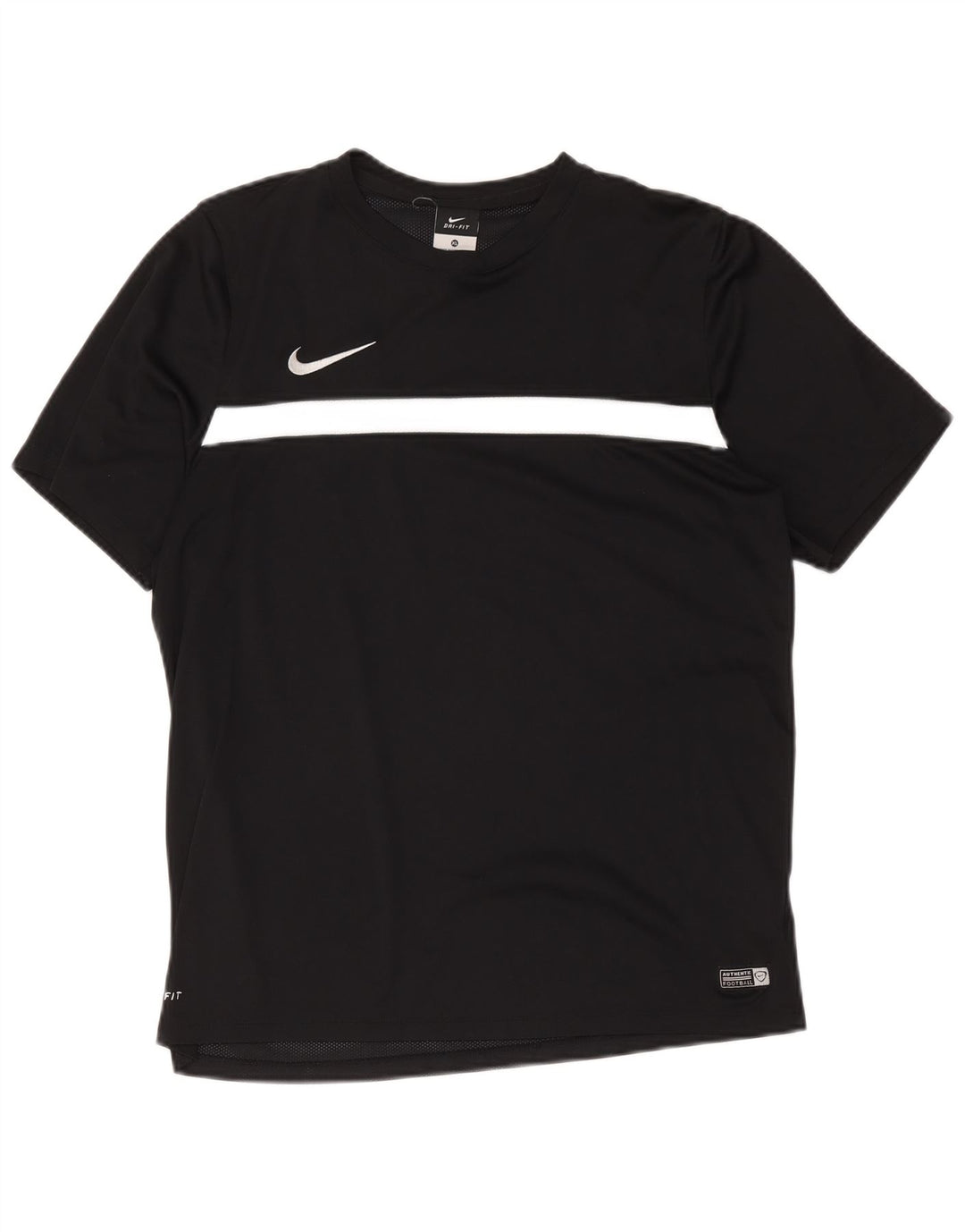 Nike Herren Dri Fit T-Shirt Top XL Schwarz Colourblock Polyester