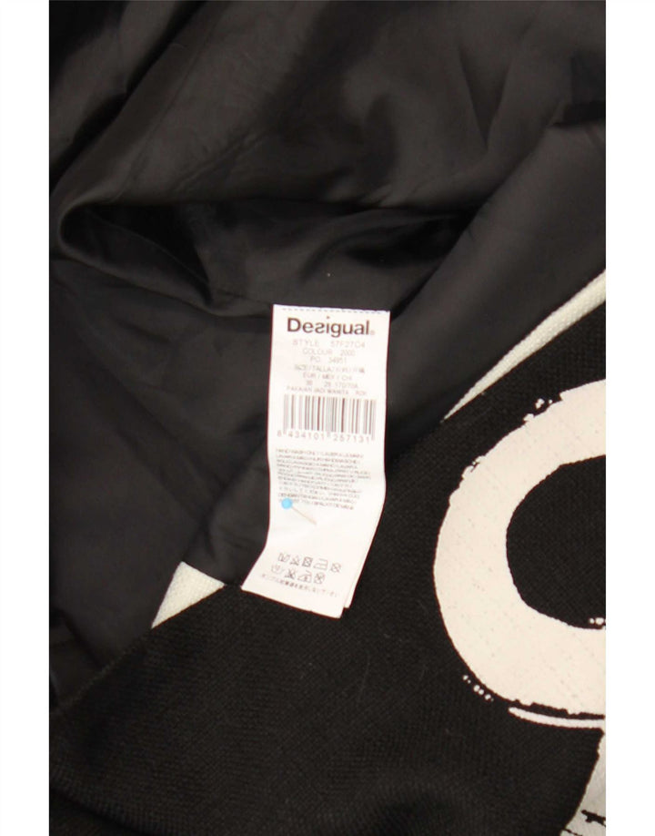 Desigual Damen Wickel-Minirock EU 38 Medium W28 Schwarz Blumen Modern