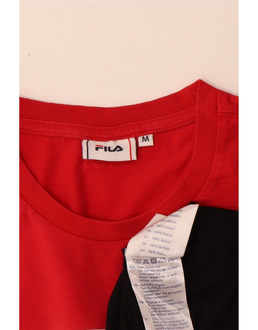 Fila Herren-T-Shirt mit Grafik, mittelgroß, mehrfarbig, Colourblock-Baumwolle