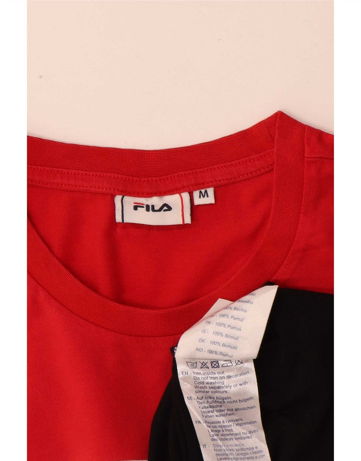 Fila Herren-T-Shirt mit Grafik, mittelgroß, mehrfarbig, Colourblock-Baumwolle