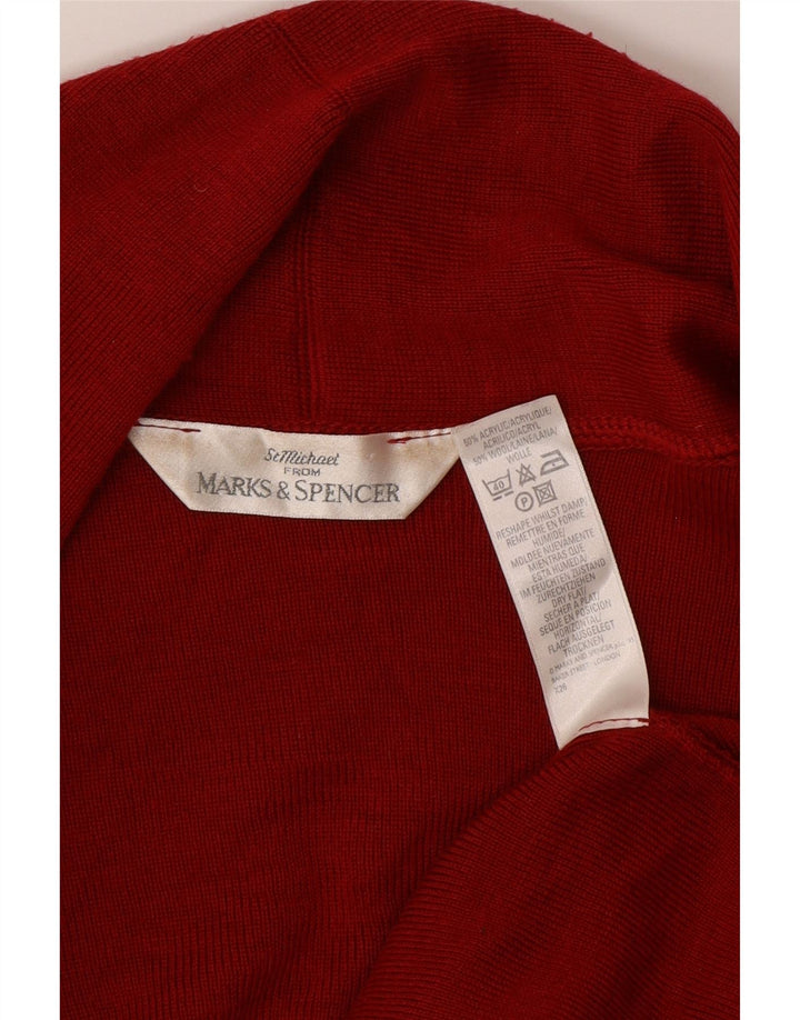 Marks & Spencer Damen-Strickjacke in Übergröße, offen, Gr. 14, Rot