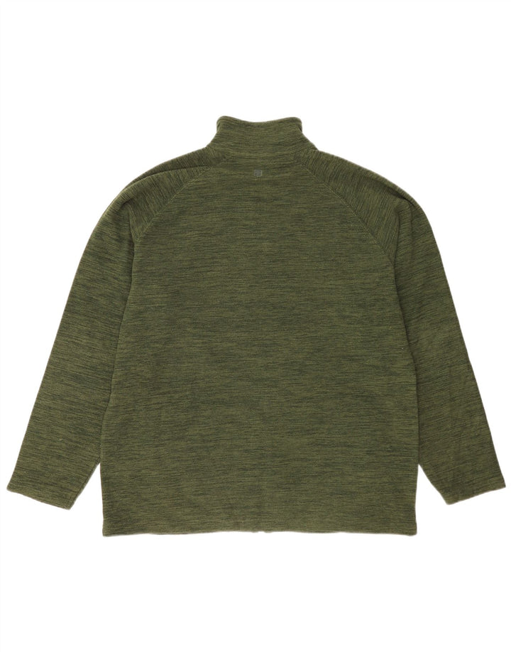 Mountain Warehouse Herren-Fleecejacke, UK 42, XL, grün geflecktes Polyester