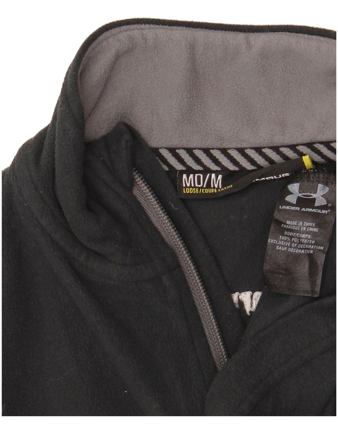 Under Armour Damen-Fleecepullover mit Reißverschluss, UK 14, Mittelgrau, Polyester