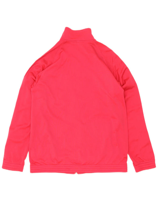 Adidas Mädchen-Trainingsanzug-Top-Jacke, 15–16 Jahre, rosafarbenes Colourblock-Polyester
