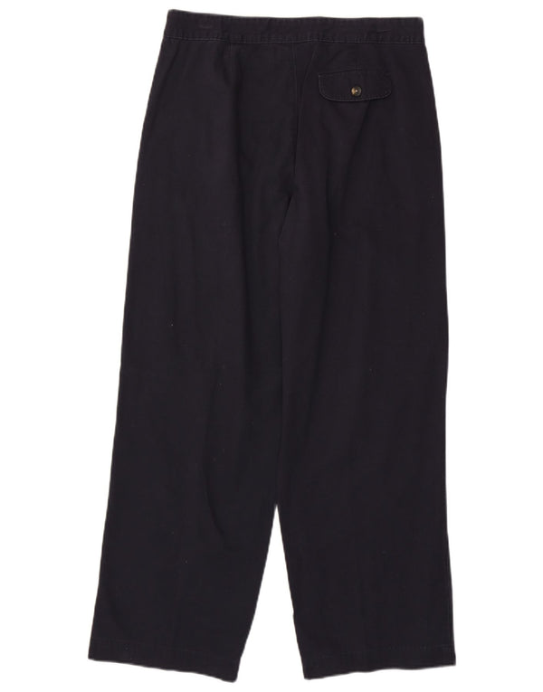 Lee Womens Khakis Straight Suit Trousers US 8 Medium W30 L28 Navy Blue