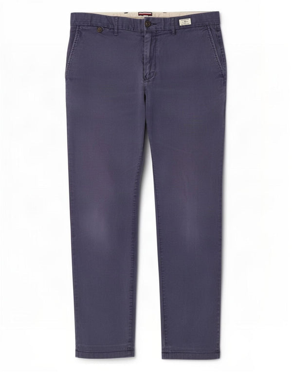 Tommy Hilfiger Mens Straight Chino Trousers W34 L32 Blue Cotton