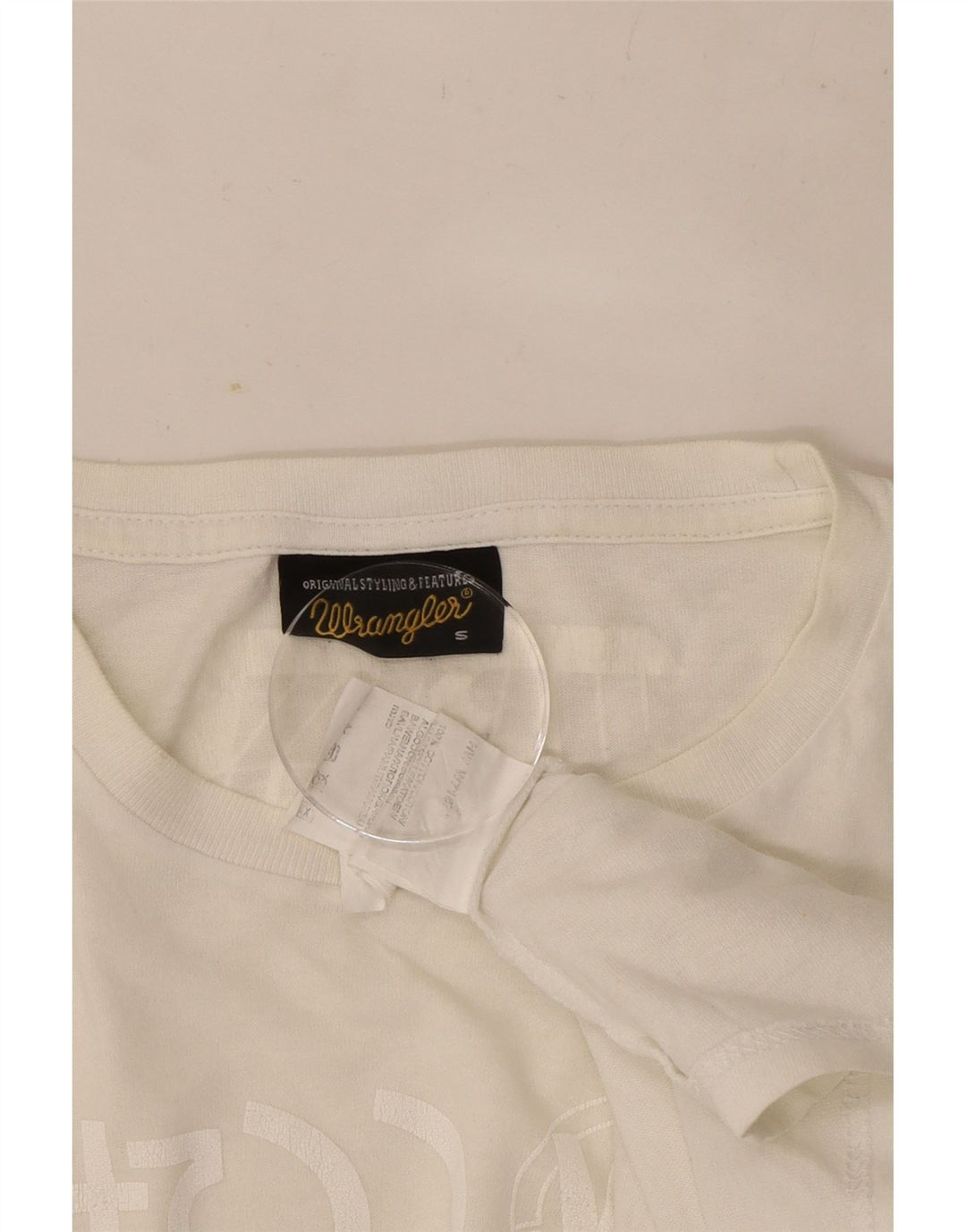 Wrangler Mens Graphic Top Langarm Small Grau Baumwolle