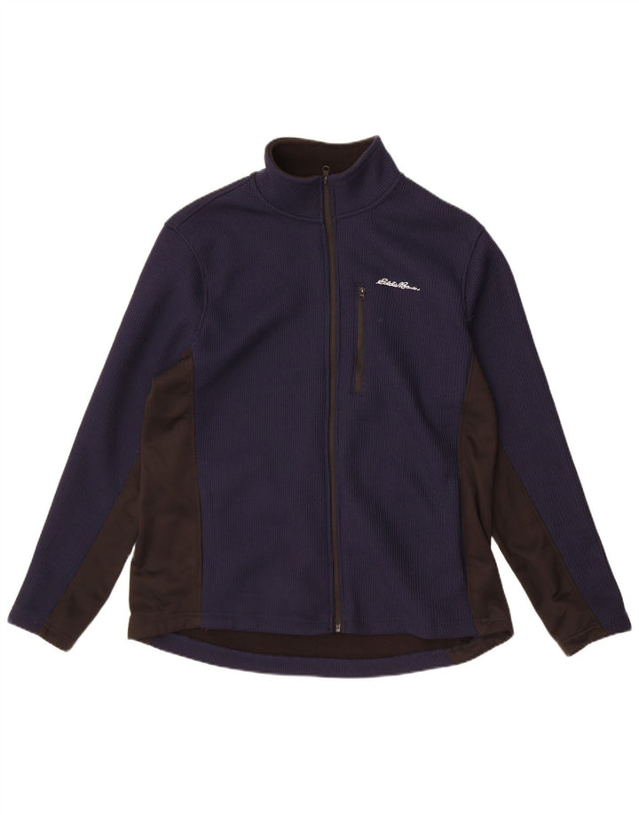 Eddie Bauer Herren-Trainingsanzug-Oberteil, Jacke, groß, marineblau, Farbblock-Polyester