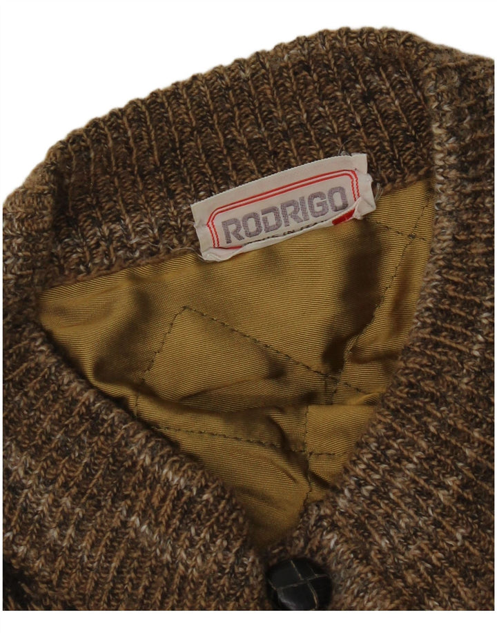 Rodrigo Herren Strickjacke XL Braun Geometrisch