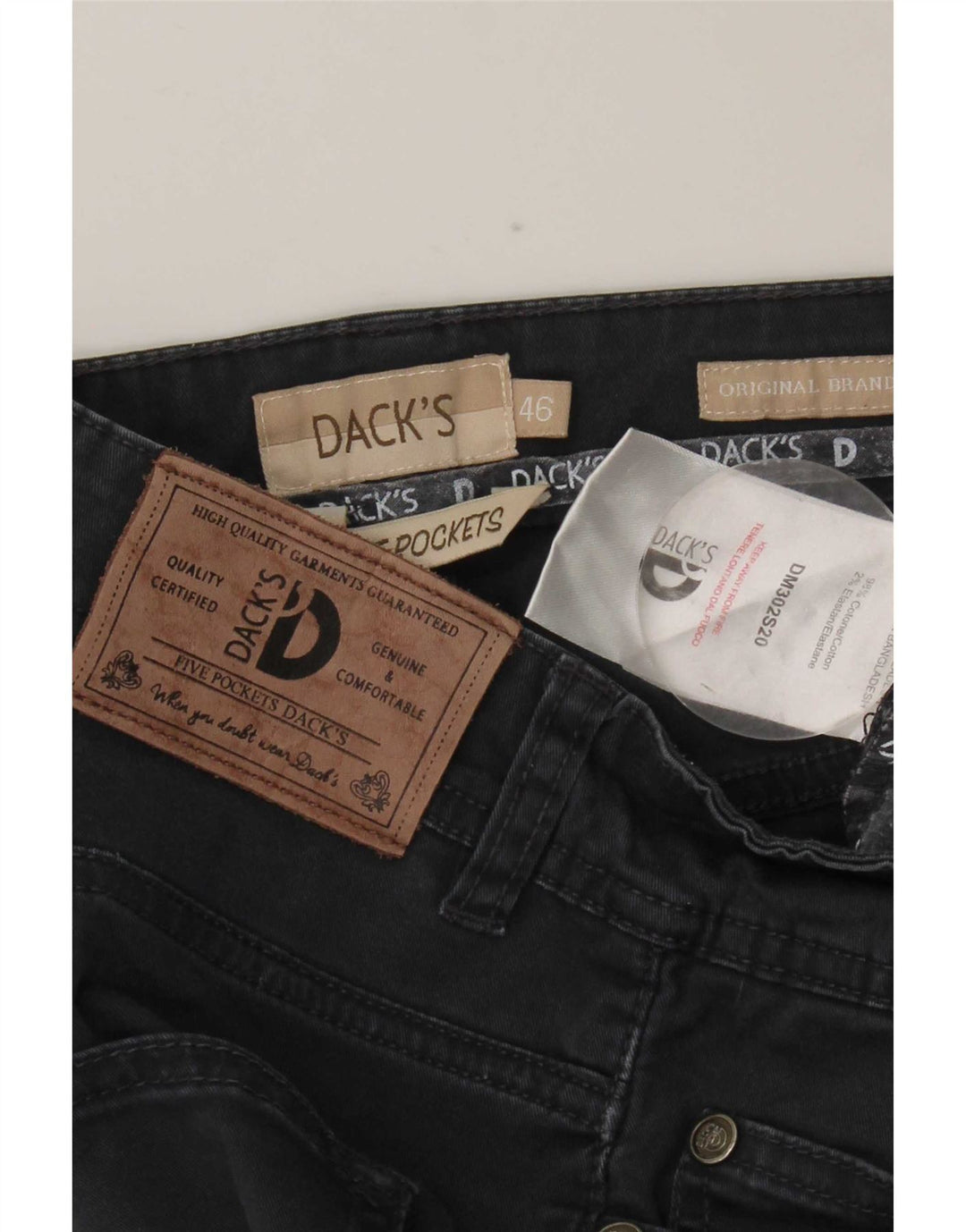 Dack's Herren Slim Jeans IT 46 Small W30 L31 Marineblau Baumwolle