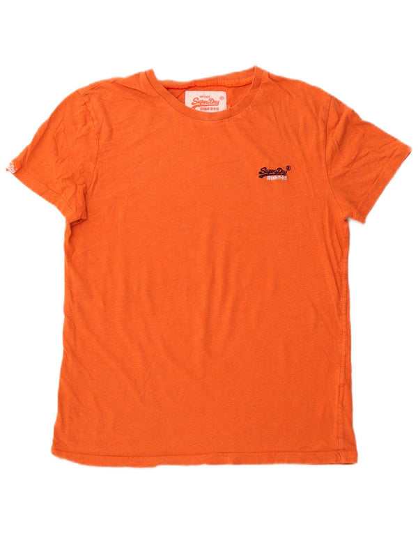 Superdry Herren Grafik-T-Shirt-Oberteil, Größe S, Orange, Baumwolle