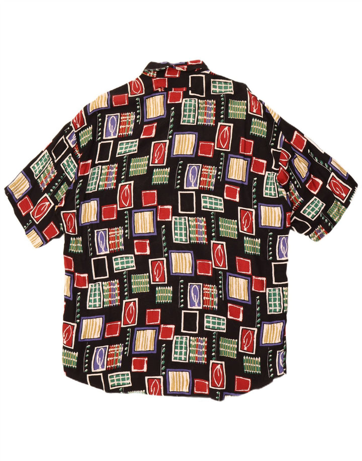 Haupt Herren Kurzarmhemd XL Schwarz Geometrisch