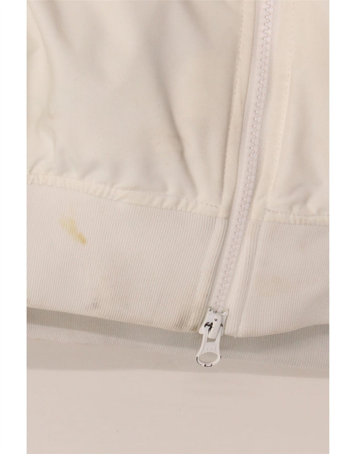 Adidas Herren Kapuzenjacke, gepolstert, UK 38, mittelweißes Nylon