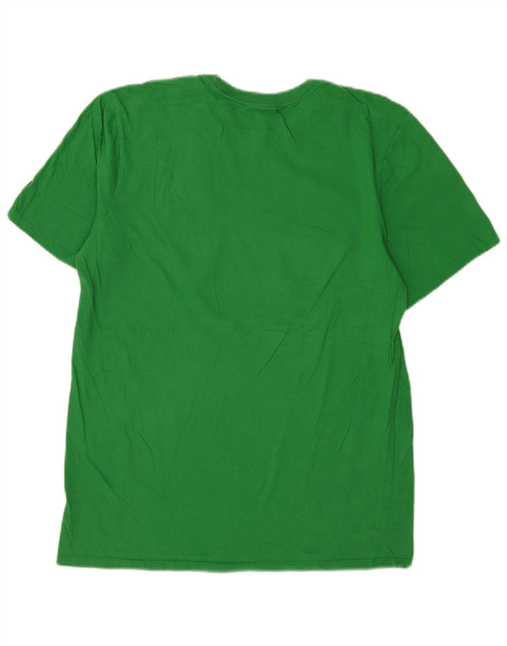 Nike Herren Athletic Cut Graphic T-Shirt-Oberteil aus mittelgrüner Baumwolle
