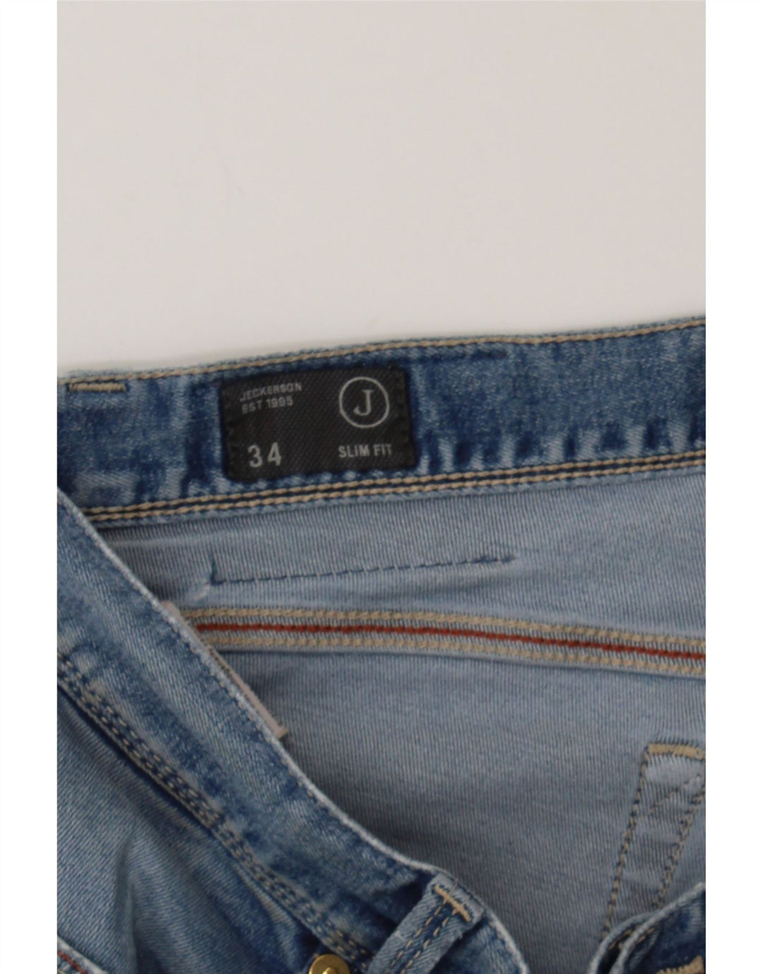 JECKERSON Mens Slim Jeans W34 L29 Blue Cotton Vintage Jeckerson and Second-Hand Jeckerson from Messina Hembry 