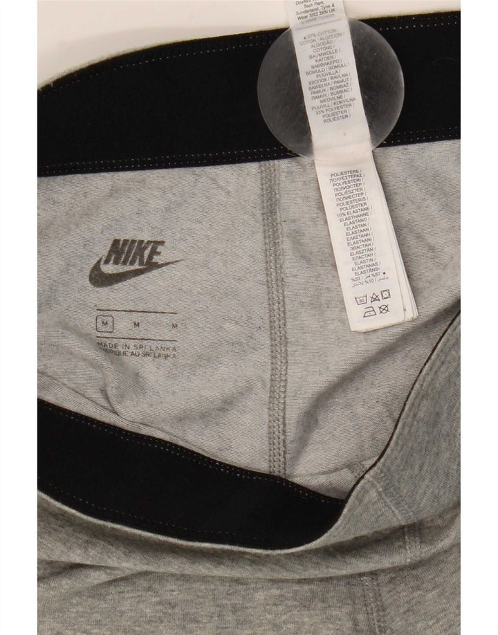 Nike Womens Graphic Leggings UK 14 Mittelgraue Baumwolle